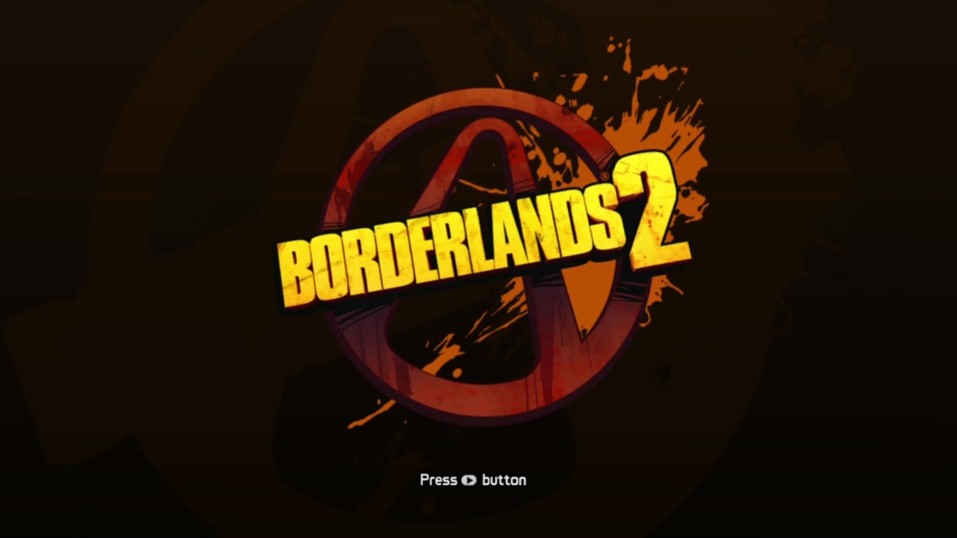 Borderlands 2 title screen for Xbox 360